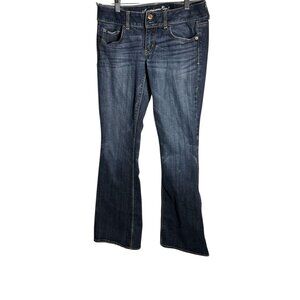 American Eagle Bootcut Jeans Size 6 Regular Dark Wash Denim Womens